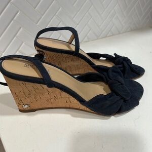 Michael Kors Leather Wedge Sandals Sz 6